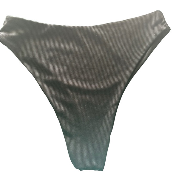 💚NWOT High waisted ribbed swim bottoms - Picture 2 of 3